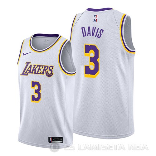 Camiseta Anthony Davis #3 Los Angeles Lakers Association 2019 Blanco - Haga un click en la imagen para cerrar